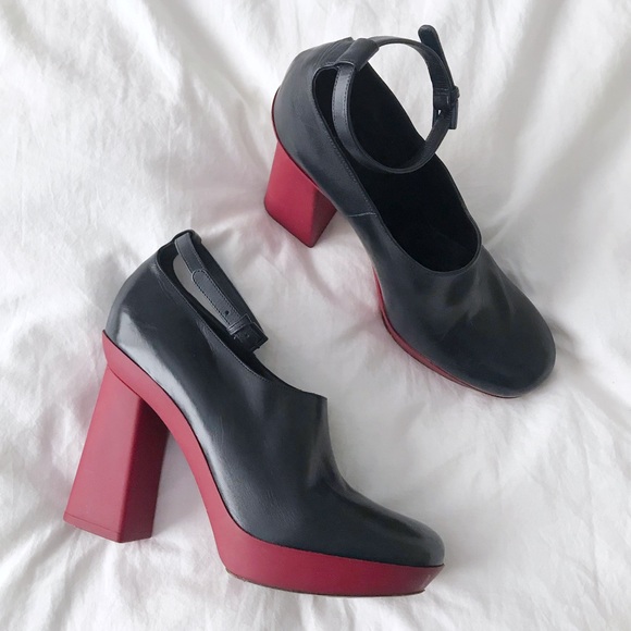 CELINE Phoebe Philo Leather Platform Ankle Strap Pumps High Heels 7 - Picture 8 of 8